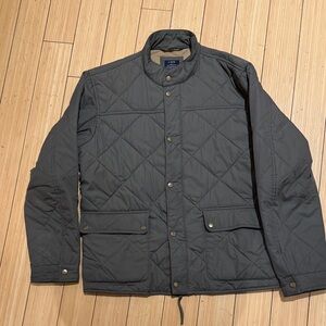 J. Crew Men's Dark Gray Quilted Jacket